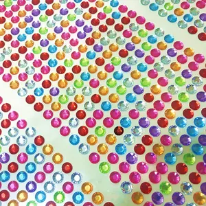 640pcs/pack 5mm Rhinestone Stickers, 1040pcs/pack 3mm Rhinestone Stickers, Gemstone Stickers, Self-adhesive Jewelry Stickers, Crafts Sparkling Rhinestone Stickers, Eye Makeup Decoration, Nails, Acrylic Rhinestone Stickers, Decorative Stickers