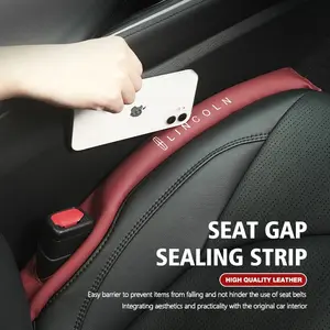2Pcs Car Seat Gap Filler Leak Proof Sealing Strip For Lincoln Navigator Continental Nautilus Aviator MKZ MKX MKC MKT MKS Corsair Mark E