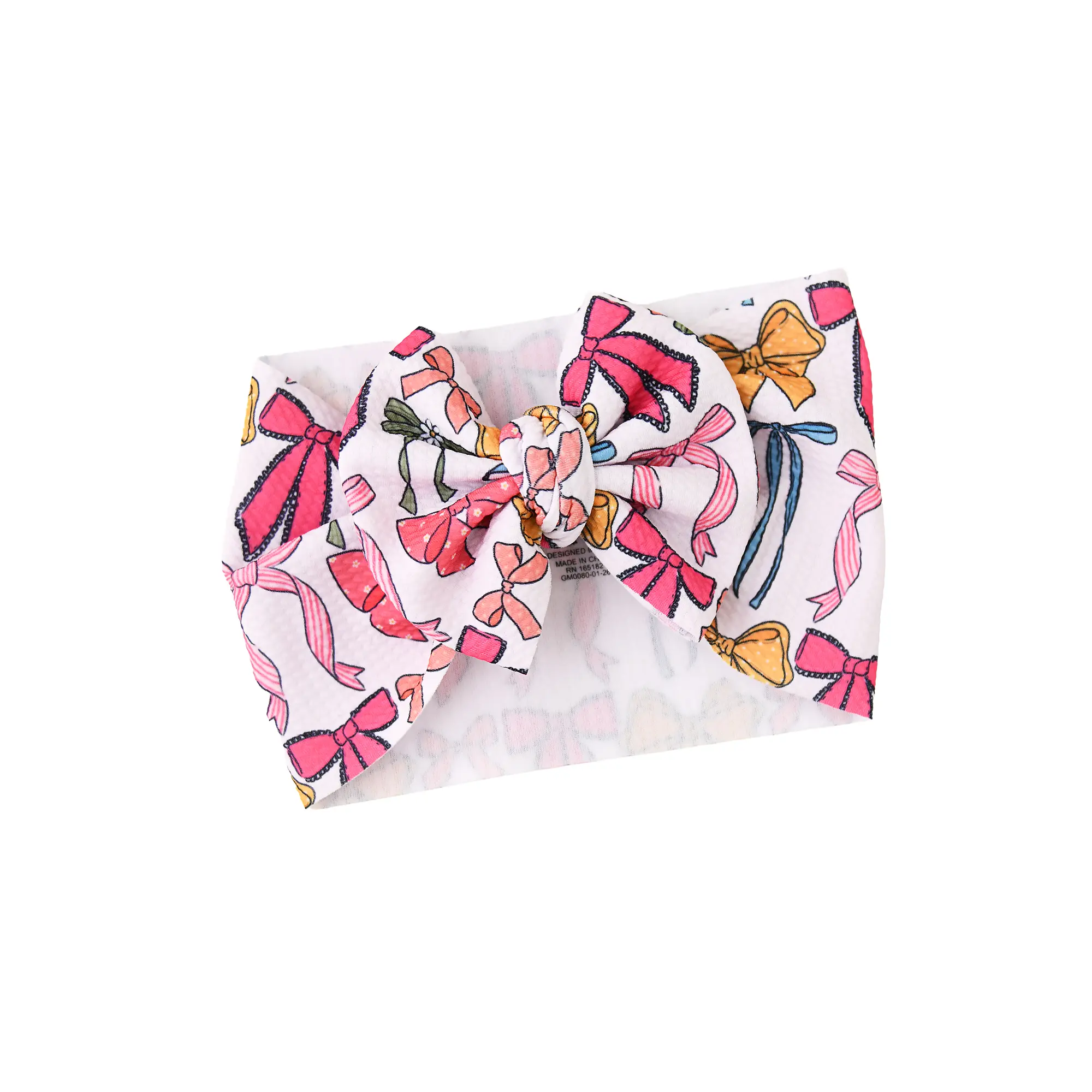 Eliza HEADWRAP - Soft Bullet Fabric Bow Headband for Babies 6 Months & Up - Pre-Tied & Stretchy Design