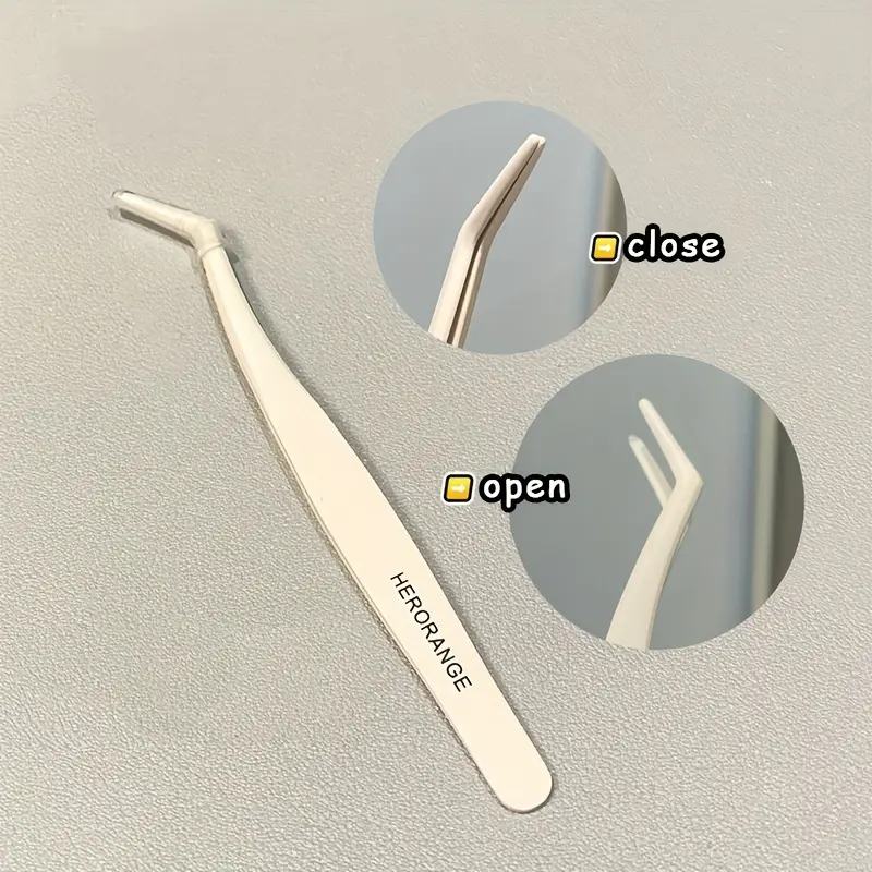 HERORANGE anti-stick tweezers professional grafting multi-purpose clips safe design anti-allergic precision stainless steel tweezers, Eyelash Extension Tweezers, special tweezers for clamping false eyelashes, Makeup Tool
