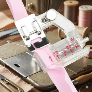 Sewing Machine Presser Feet Set: Blind Hem, Rolled Hem, Bias Tape, Snap-on Beading Foot for Chiffon, Denim, DIY Garment Making - Multi-function Home Sewing Accessories Kit