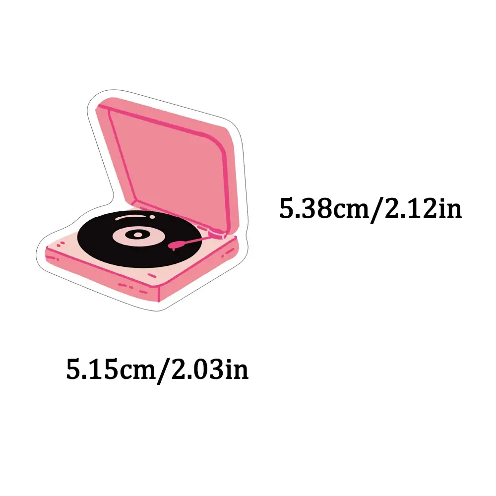 50PCS Romantic Pink Ins Style Creative Stickers Tulip Bow Cake Peach Books DIY Decoration Laptop Books Phone Cases Gift Decal