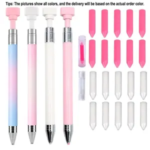 Diamond Art Painting Pen Set, 1 Count Adhesive Pen & 10pcs Replaceable Wax Tips, DIY Diamond Arts, Colorful Painting Tool for Home, School & Office, Diamond Art Tools