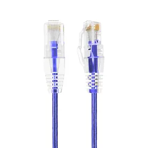 5ft Slim Cat6a 28AWG UTP Ethernet Network Patch Cable, Purple