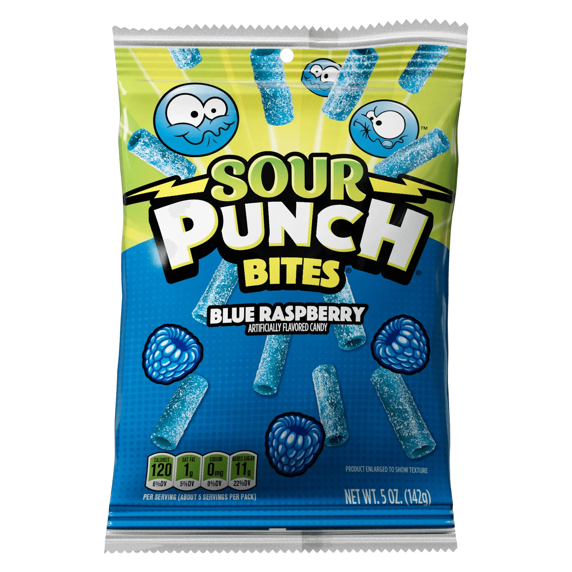 Sour Punch Bites Blue Raspberry Candy, 5oz Bag