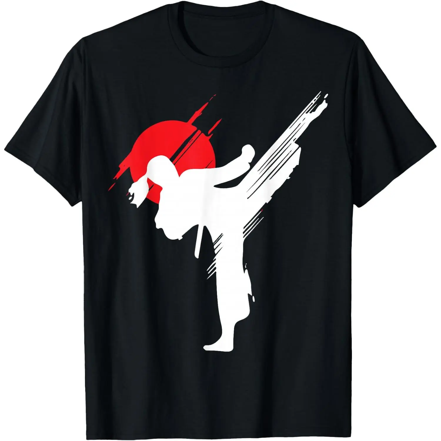 100%cotton Karate Fighter Retro Martial Artist Ninja Spirit Graphic T-Shirt