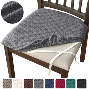 1\2\4 Pieces of Elastic Chair Cushion Cover, Dirt-resistant, Comfortable, Easy To Install and Easy To Clean Office Chair Cover, Suitable for Office Home Decoration
