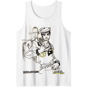 Josuke Higashikata Soft And Wet Tank Top, JoJo Bizarre Adventure Part Eight Anime Graphic Sleeveless Shirt, JoJolion Manga Hero Aesthetic Summer Top, Retro JJBA Fan Art Streetwear Muscle Tee