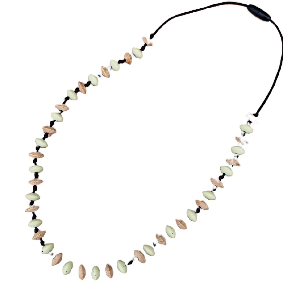 Nune Sensory Forest Glow Wood and Silicone Nursing Necklace for Moms - Perfect for Breastfeeding