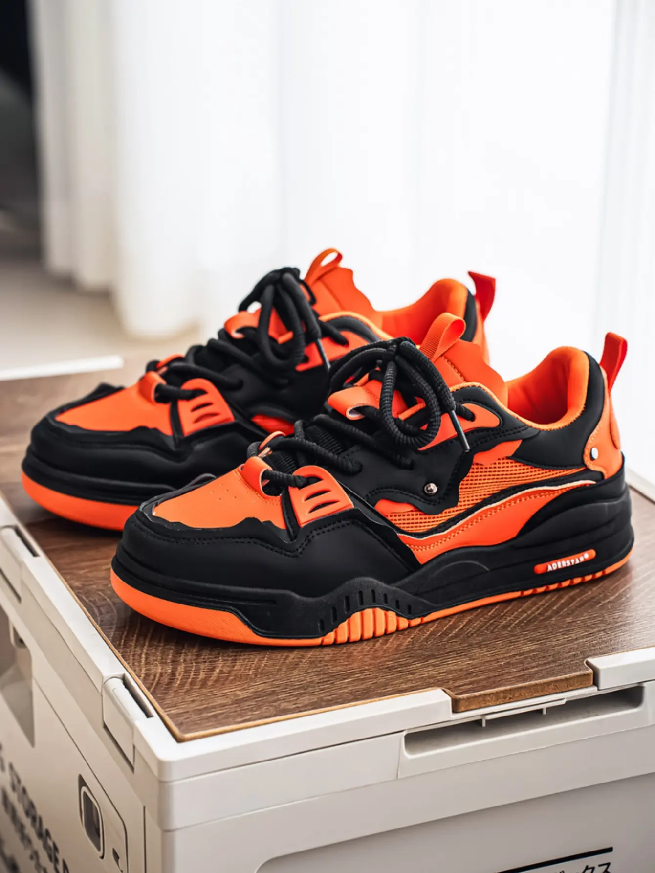 Women's Chunky Thick Soled Footwear - 4-5cm Platform Walking Shoes, Synthetic Breathable Upper, Slip Resistant Rubber Outsole, Adjustable Laces, Color Block Street Style All Seasons Casual Sneakers, Chunky Trainers, Thick Soled Sneakers, Platform Sneakers