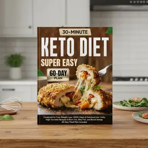 Super Easy Keto Diet Cookbook: 2000+ Days of Delicious 30-Minute Low-Carb, High-Fat Recipes for Easy Meal Prep & Everyday Energy | 60-Day Meal Plan Included