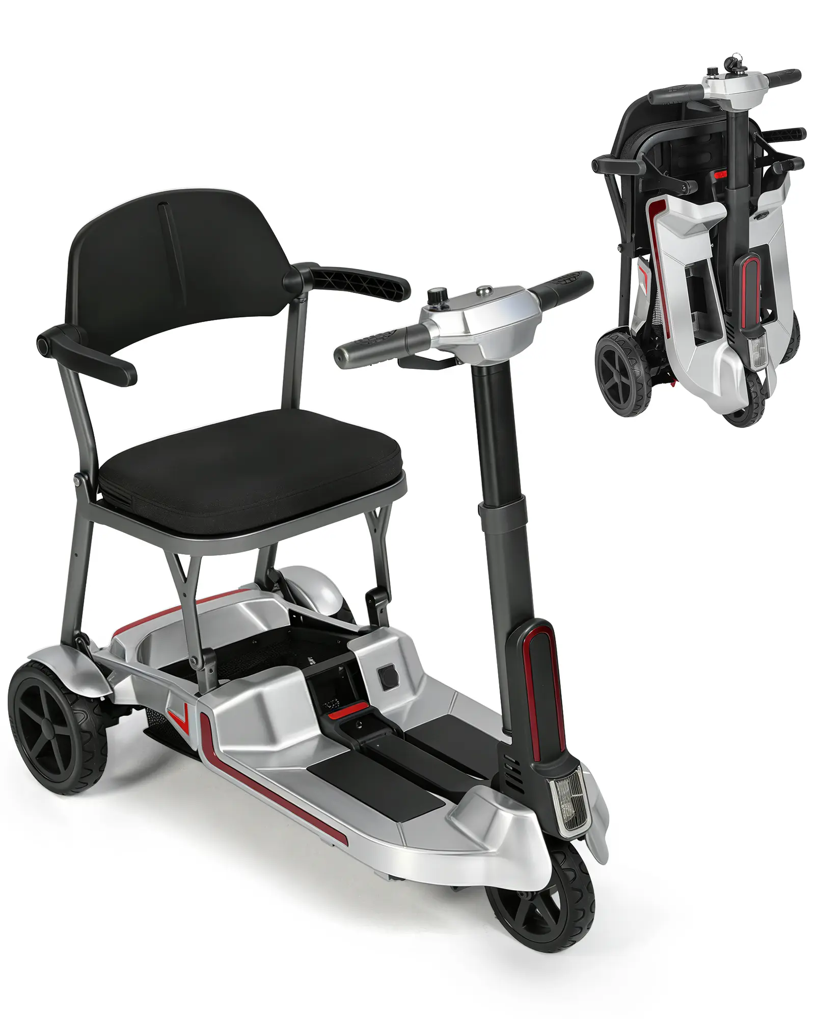 M3 20/32Miles Lightweight(30lbs) Mobility Scooter for Adults & Seniors - 33" Turning Radius 3-Wheel Foldable Mobility Scooter with Dual Airline Approved Lithium Battery, All-in-One Design