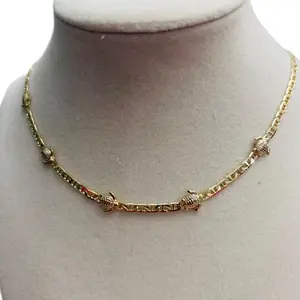 Beautiful 18k Gold Plated 18" Plus 2" Extension Necklace with Elegant Turtle Chain Design for Stylish Looks