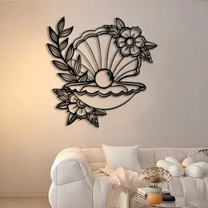 1pc Seashell Metal Wall Art, Seashell Statue Mural, Perfect for Bathroom, Beach Cottage, Coastal Decor, Seashell Day Decor, Ideal Gift for Beachcombers