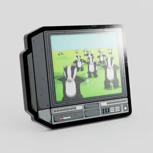 CRTV Lenticular Badger Badger Badger Pin