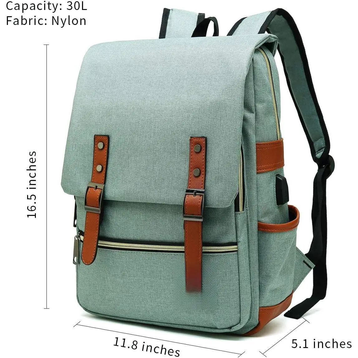 Vintage Laptop Backpack, 90s Look Compact Utility Backpack for Back to School Haul, Everyday Carry Carry On Bag