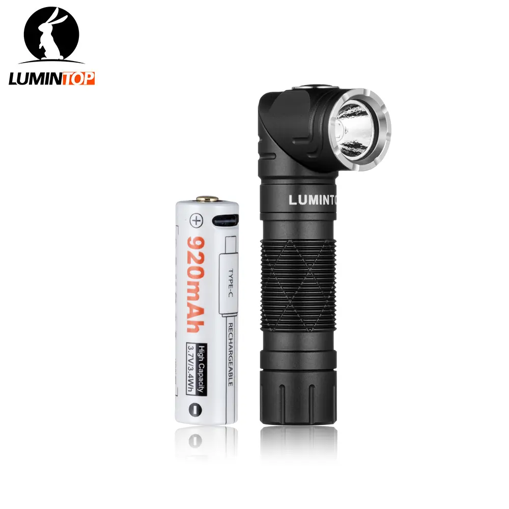 LUMINTOP Detachable EDC LED Headlamp with Secondary Rechargeable Batteries, Waterproof Flashlight for Outdoor Activities, 126m Long Throw