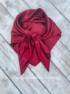Maroon Wild Rag, 35"x 35", Western Wild Rag, Boho, Cowboy Scarf
