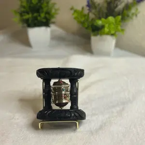 OmManiPadmeHum Prayer Wheel Wooden Frame Nepal