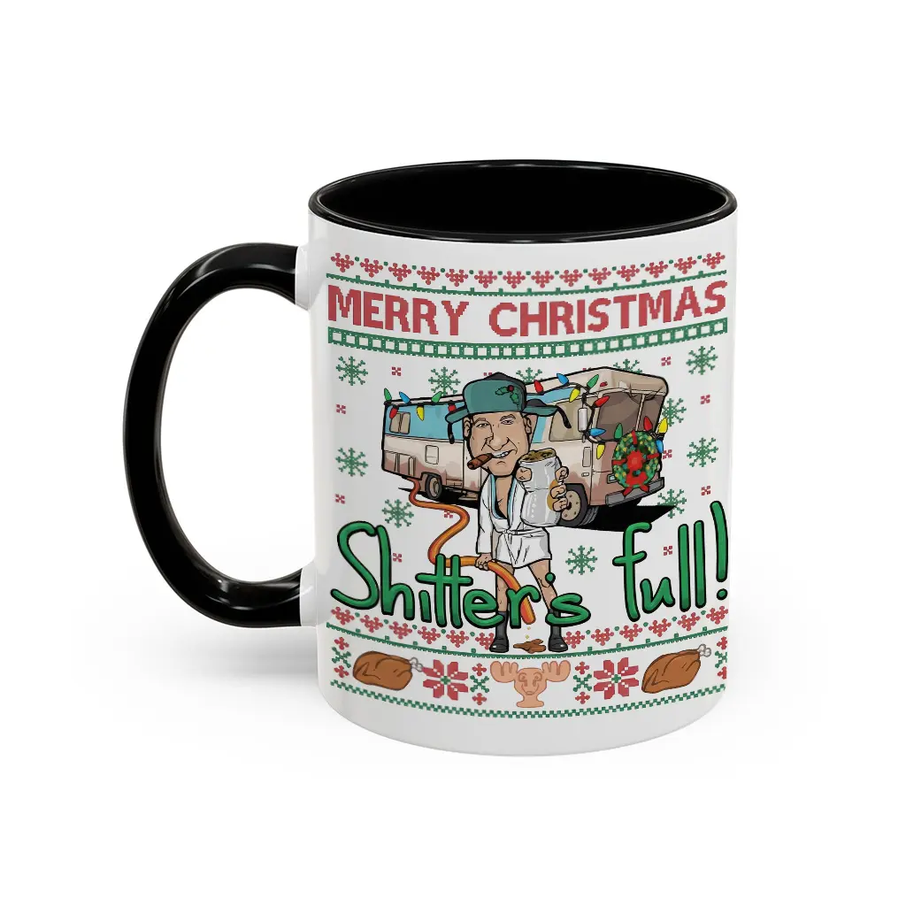 Funny Shitter's Full Coffee Mug, Christmas Vacation Movie, Holiday Party Gift Drinkware Santa Cup, Christmas Gift Ideas - ctt10268