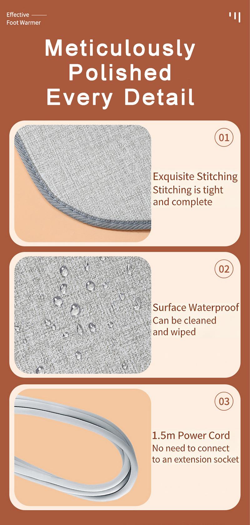 Foldable Under Desk Foot & Leg Warmer with Soft Blanket Portable Electric Space Heater for Office and Home Quiet Heating Pad for Feet Knees & Legs Compact Winter Warmth Solution