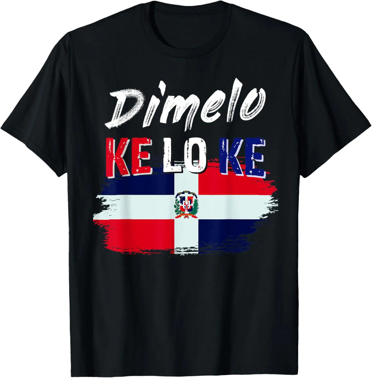 Women's Graphic T-Shirt, Vintage Distressed Dominican Republic Flag Print, Short-Sleeve Casual Streetwear Apparel with a Comfortable Fit, Fashion