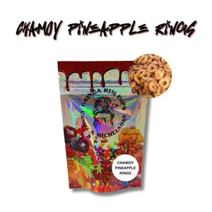 Chamoy Pineapple Rings – Sweet & Tangy Gummy Candy (Not Spicy) – 10oz Bag, Jars & 1LB Sizes Chamoy Pineapple Rings – Sweet & Tangy Gummy Candy (Not Spicy) – 10oz Bag, Jars & 1LB Sizes