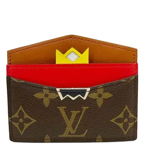 Pre-owned Louis Vuitton Canvas Shoulder Bags Tribal Mask Monogram Card Holder Brown
