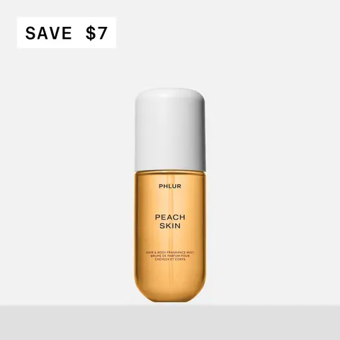 PHLUR Peach Skin Body Mist - Travel Size Hair & Body Fragrance Mist with Peach, Plum, White Freesia & Sandalwood (3 fl oz)