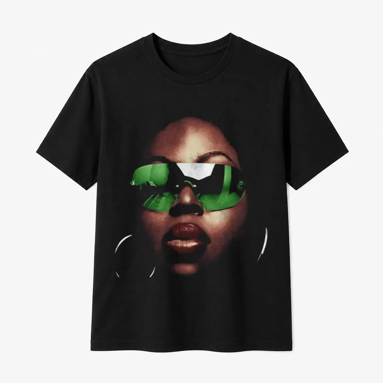 100% Cotton Men's Graphic Short-Sleeve Tee, Angie Stone Face Classic Casual Top, Black, Available in All Sizes, Shortsleeve, Tops