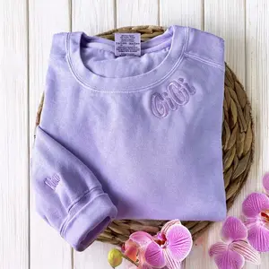Comfort Colors® Custom Embroidered Gigi Sweatshirt With Grandkids Names  | Personalized Grandma Sweatshirt | Mother's Day Gift for Mimi