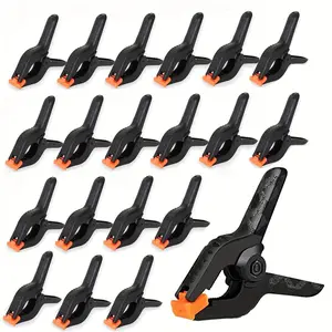 20-Pack Plastic Spring Clips, 3.5-Inch Clamps, Ideal for Woodworking, Crafts, Photography Backdrop Support, Studio Setup