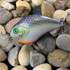 Mayhem Fishing S-CrankStyle Rattling Custom Paint Crankbait - Purple Copper Back