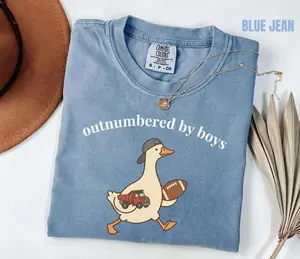 Outnumbered By Boys Comfort colors T-Shirt, Funny Boy Mom Tee, Comfort Colors Goose Boy Mom Shirt, Gift for Mom of Boys, Chaos Coordinator Tee, Mom of Sons