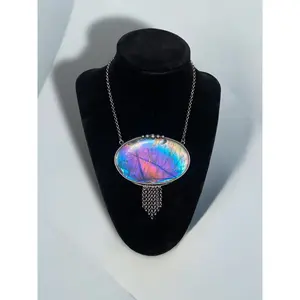 Labradorite Statement Necklace - Handmade Jewelry - Crystal Necklace- Dangle Chain - One of A Kind