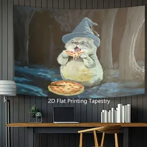 Funny Cat Pattern Tapestry,Party Backdrop, Wall Decor, Aesthetic Tapestry, Playful