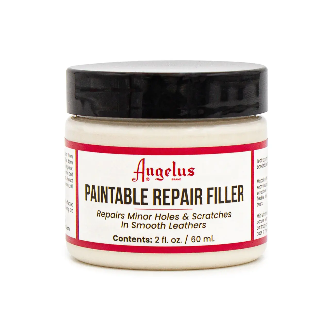 Angelus Paintable Repair Filler Paste for Vegan Leather, Vinyl & Foam, Fixes Holes & Scratches on Sneakers and Dress Shoes, Water-Based with a Flexible Finish