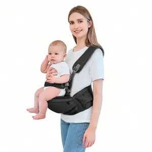 Baby Hip Carrier - Hip Carrier for Baby withBaby Safety Strap -Toddler Carrier 7-45 lbsErgonomic Infant Holder Baby Carrier with HipSeat Large Capacity Pockets