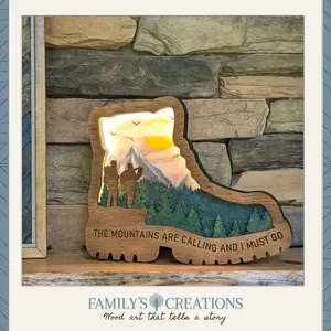 Trail Worn & Glowing – Layered Lighted Hiking Boot