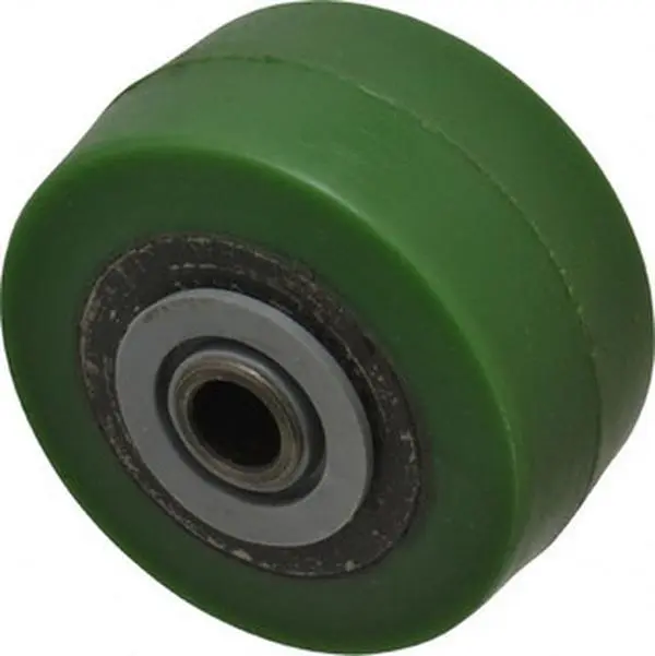 ALBION Polyurethane Caster Wheel, 3-1/4" Diam x 1-5/8" Wide, 420 Lb. Capacity, 1-7/8" Hub Length, 1/2" Axle Diam, Roller Bearing