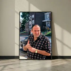 Cinematic Mafia Boss Wall Art Print, Iconic Italian Mob Aesthetic Poster, Crime Drama Inspired Wall Decor, Color & Black And White Print ( Unframed - Print Only )