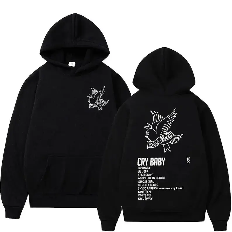 Women's Lil Peep CryBaby Oversized Hip Hop Cotton Tops - Casual, Breathable, Unisex Winter Fleece Fit T-Shirt, Round Neck