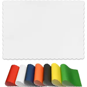 Paper Placemats For Dining Table – Disposable Scalloped Edges Blank Table Mats Great For Parties And Christmas Table Decorations 10"x14" 50 Pack (White)