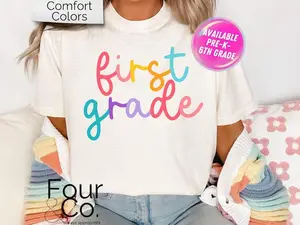 Grade Level Teacher Shirts, Colorful Teacher Shirts, Teacher Shirt