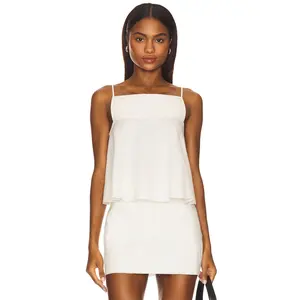 SER.O.YA Miley Linen Top in Eggshell