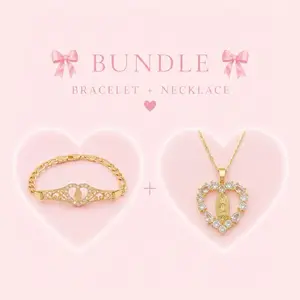 Virgin Mary Necklace+Bracelet Bundle Set