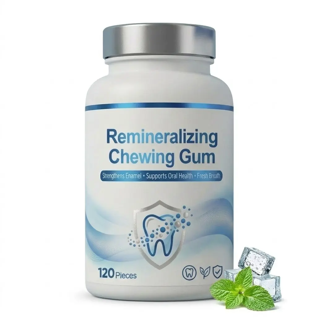 Remineralizing Chewing Gum – 120 Pieces – Strengthens Enamel, Supports Oral Health & Fresh Breath – Powered by Hydroxyapatite – Sugar-Free – For Work, Training & Daily Care – Dentist Trusted