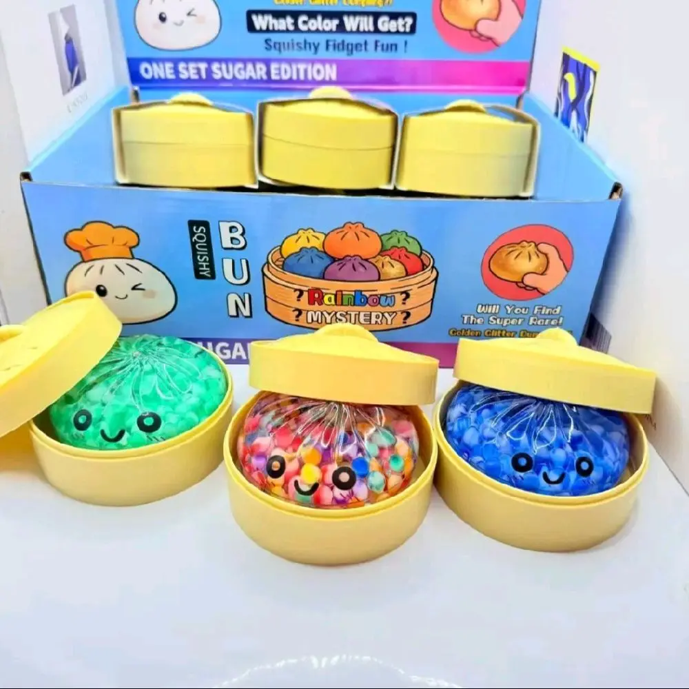 Oil / Water Based Dumplings Acrylic Glitter Shaker. Colorful Liquid Sand Bao Bun Blind Box