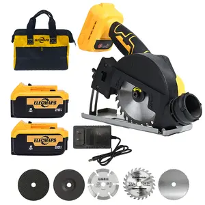 Compact Brushless Circular Saw (4 inches), 4 adjustable speeds up to 20,000 RPM, adjustable bevel angle, compatible with DeWalt 20V batteries, easily handles sheet goods, stone, and tile work during home renovations, compact body for easier operation