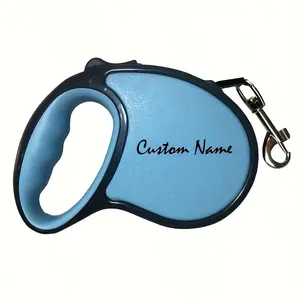 Personalized Retractable Pet Leash for Small And Medium Dogs And Cats - Customizable Name/Number, Thickened Nylon Material with Handle, 4.88 meter Length, 360 Degree Tangle-Free, Non-Slip Handle - Ideal Pet Gift (Name Can Be Added)